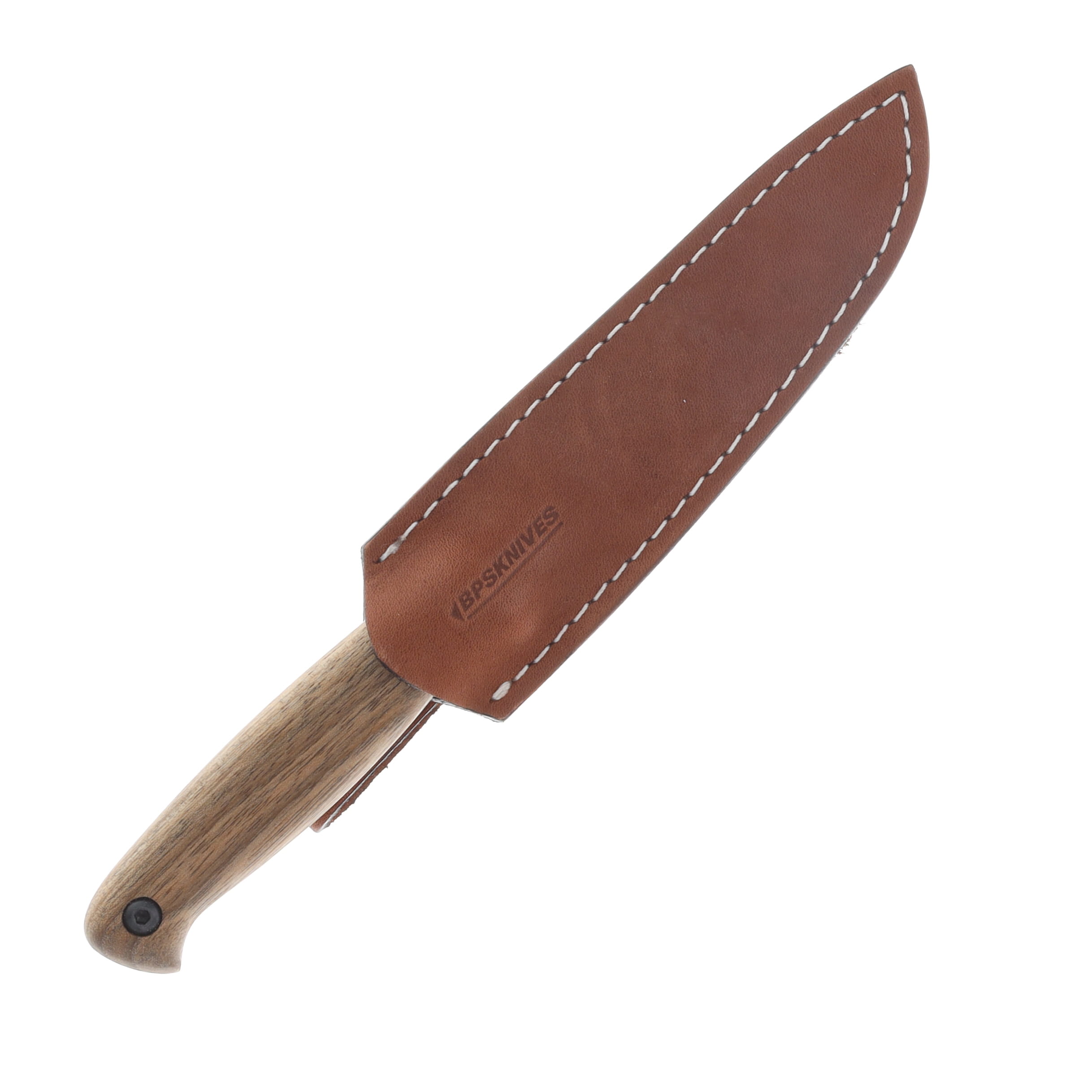 BPS Knives Compact Camping Fixed Blade Knife Walnut Handle 3.63in 5Cr14Mov Drop Point Blade BPSBS01FTSSS View 3