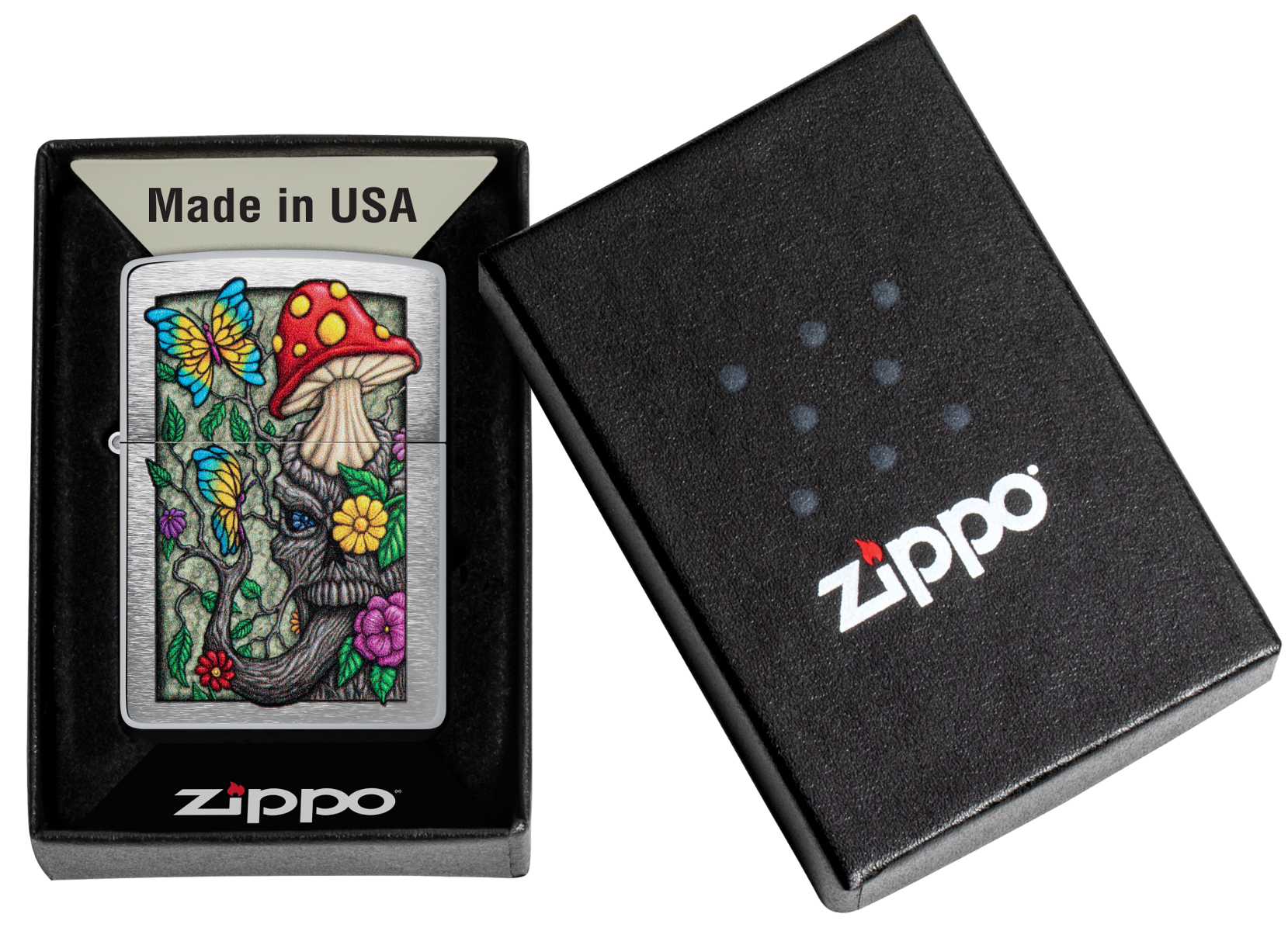 Zippo Lighters 200 Freaky Nature Design Mushroom Butterfly ZP48635 View 1