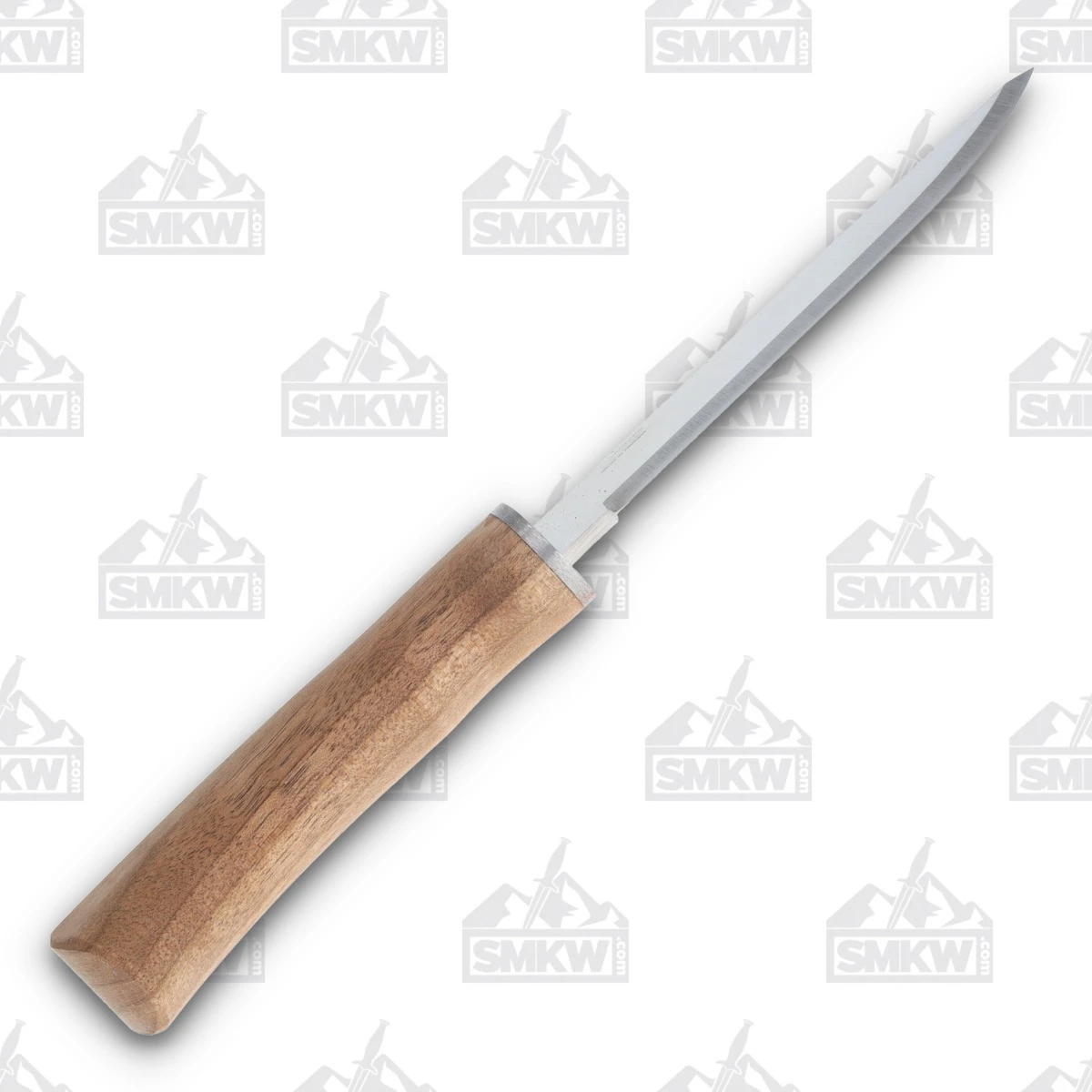 BPS Knives Walnut Camping Fixed Blade Knife 5.1in Plain Drop Point BPSBK06SS View 3