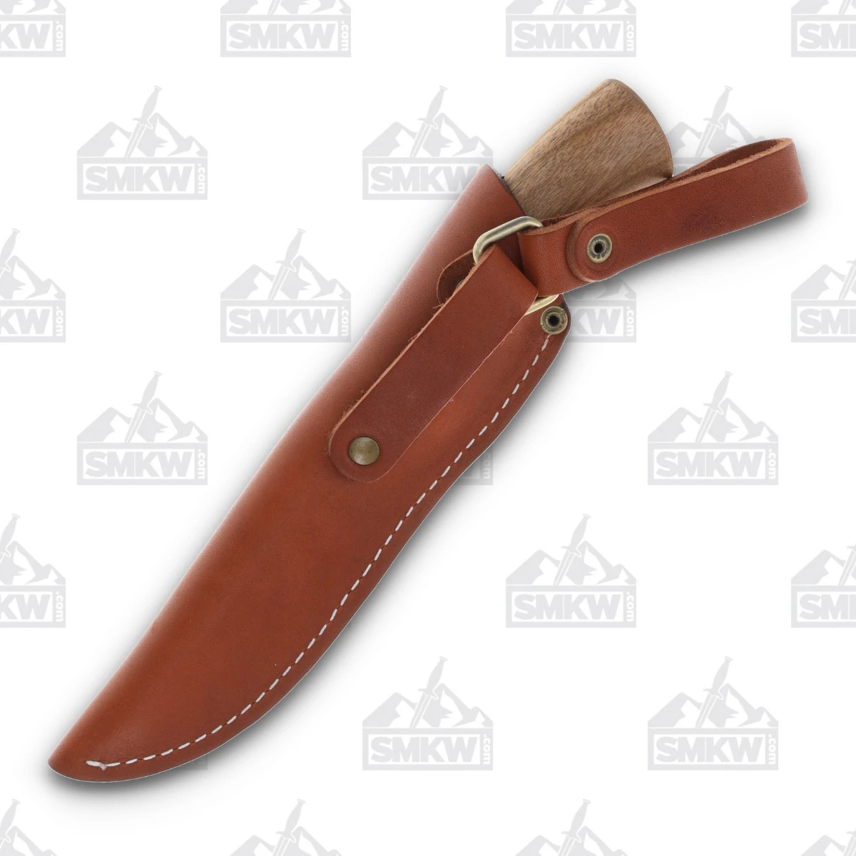 BPS Knives Walnut Camping Fixed Blade Knife 5.1in Plain Drop Point BPSBK06SS View 6