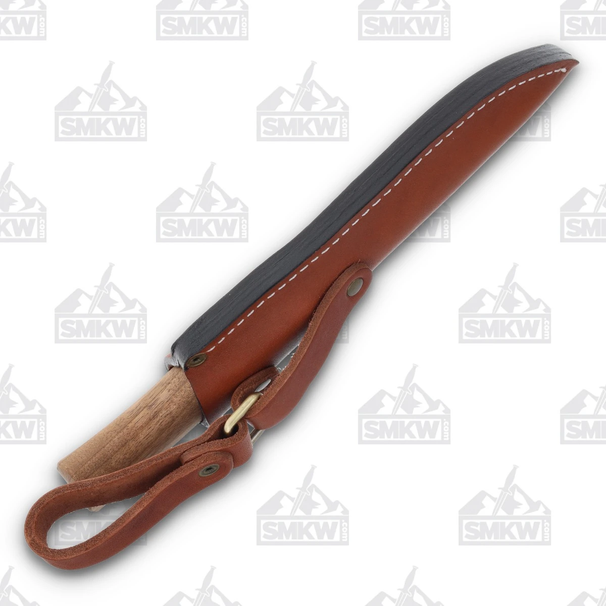 BPS Knives Walnut Camping Fixed Blade Knife 5.1in Plain Drop Point BPSBK06SS View 8