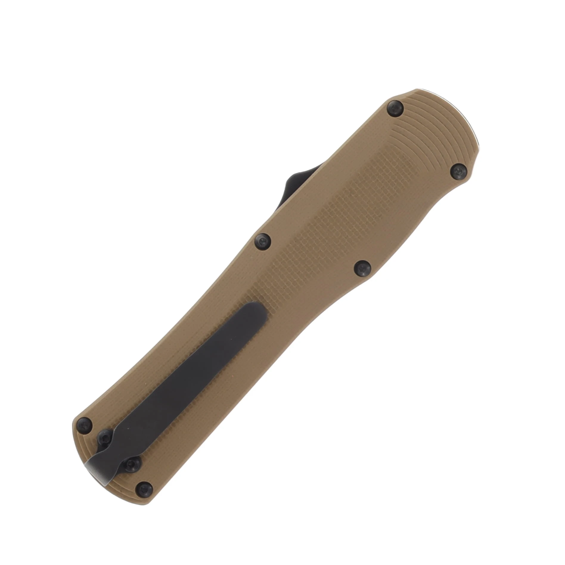 Benchmade 3400BK-2 Autocrat Out-the-Front Knife Automatic Knife (Black D/E | Coyote Brown G-10) AUBM3400BK2 View 3