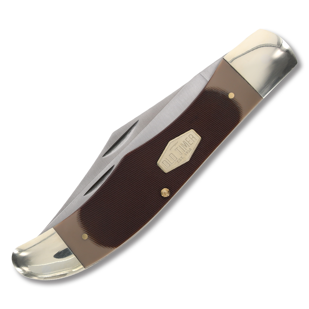 Old Timer Folding Hunter Brown Sawcut Composition SCT25OT View 2