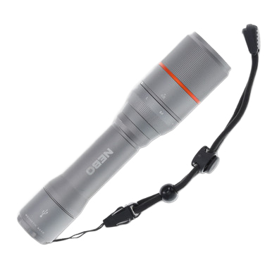 NEBO DaVinci 1500 Flashlight Gray 1500 Lumens 4 Settings View 2