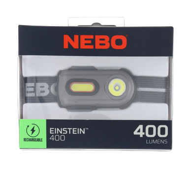NEBO Einstein 400 Rechargeable Headlamp Grey 400 Lumens 5 Modes View 7
