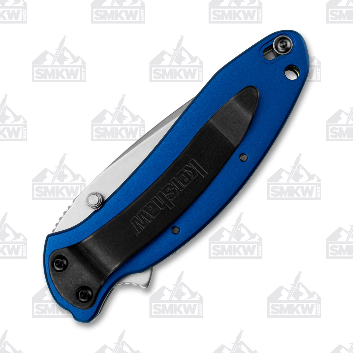 Kershaw Scallion Assisted Folding Knife Navy Blue 2.4In Drop Point Blade KS1620NB View 3