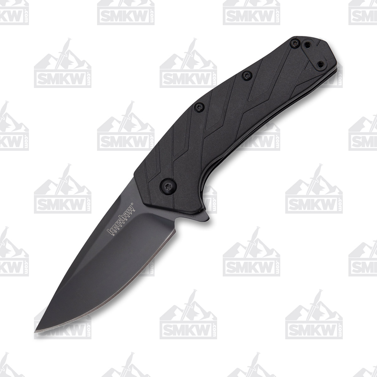Kershaw Flock Folding Knife 2.87in Black Oxide Drop Point Blade KS1330 View 2