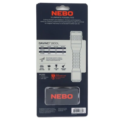 NEBO DaVinci 1800L Flashlight Gray 1800 Lumens 4 Settings View 11