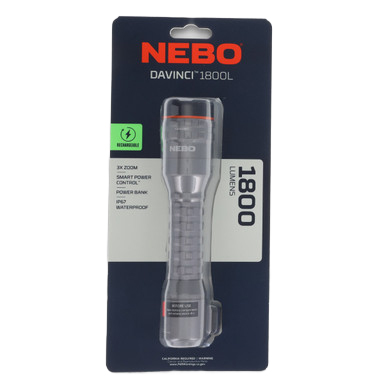 NEBO DaVinci 1800L Flashlight Gray 1800 Lumens 4 Settings View 10