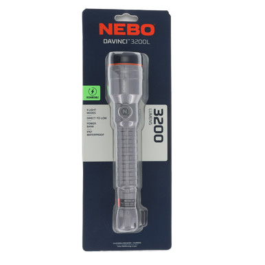 NEBO Davinci 3200 Flashlight Gray 3200 Lumens 4 Settings NEB-FLT-1026 View 9