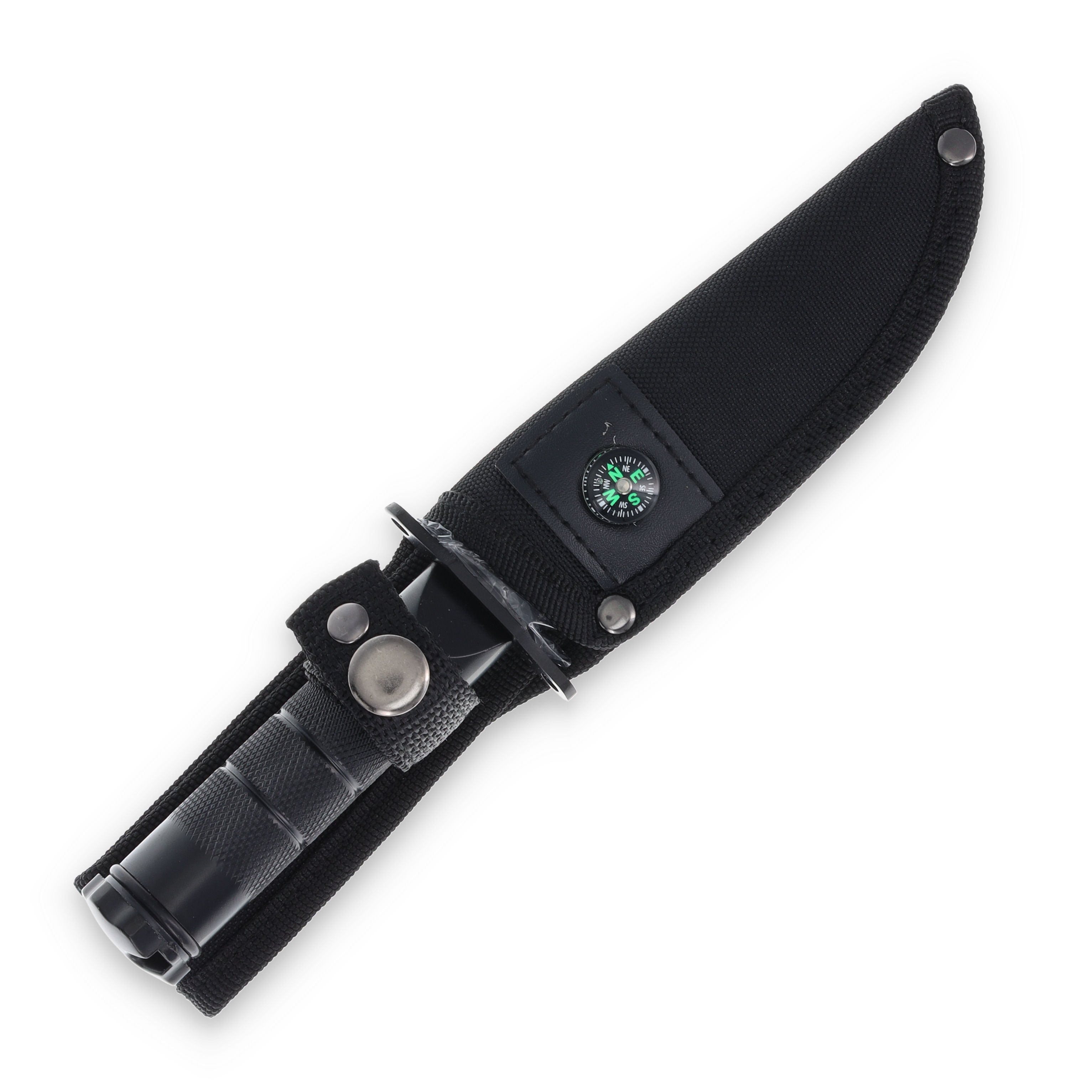 Combat Ready Survival Fixed Blade Knife Black with Survival Kit CBR376 View 4