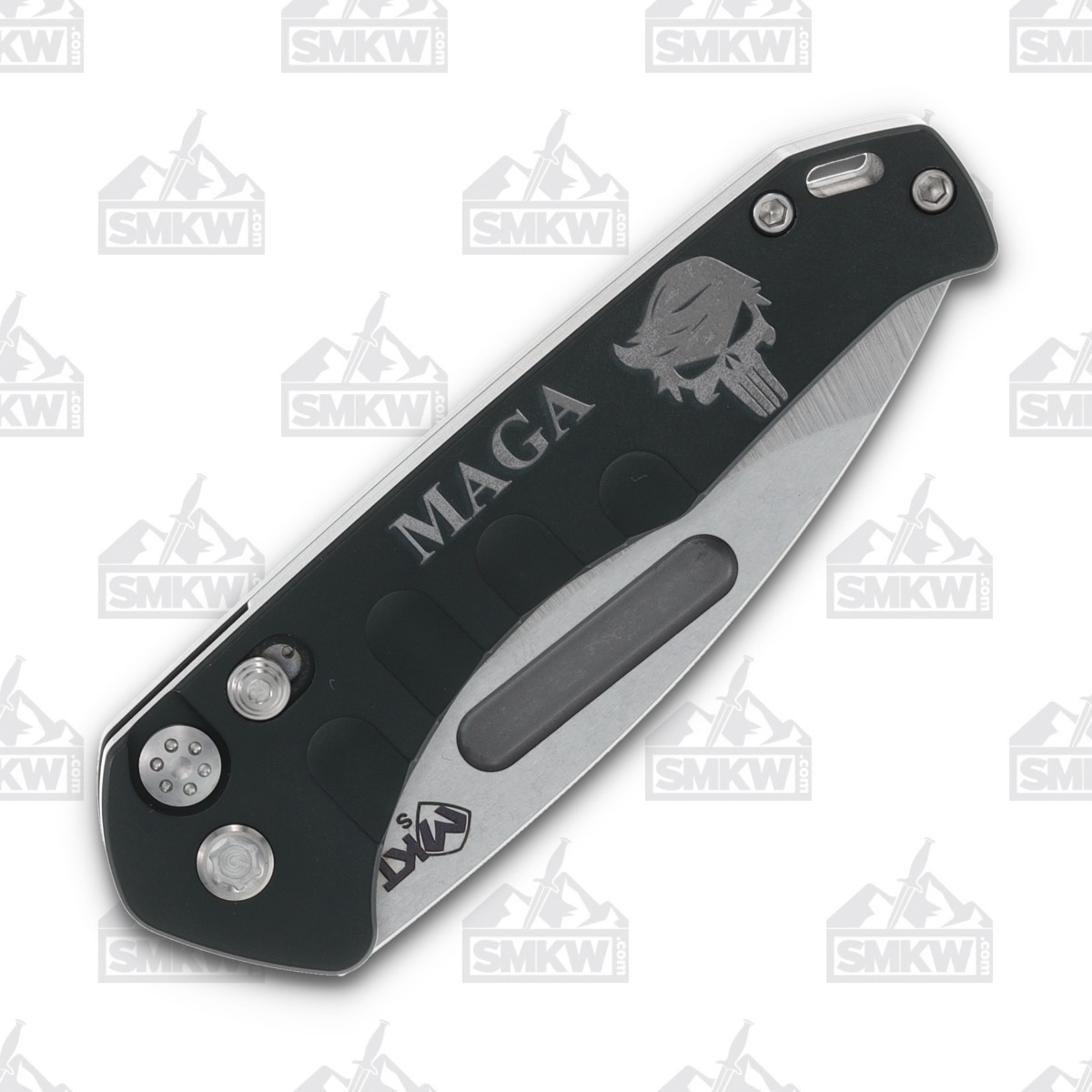 Medford MAGA Praetorian Out-the-Side Automatic Knife (Tumbled S45VN, Green Handles) MAGAMK206S45GT View 3