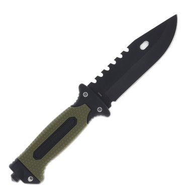 Frost Tac Commander 10.6" Hunting Fixed Blade Knife Green View 2