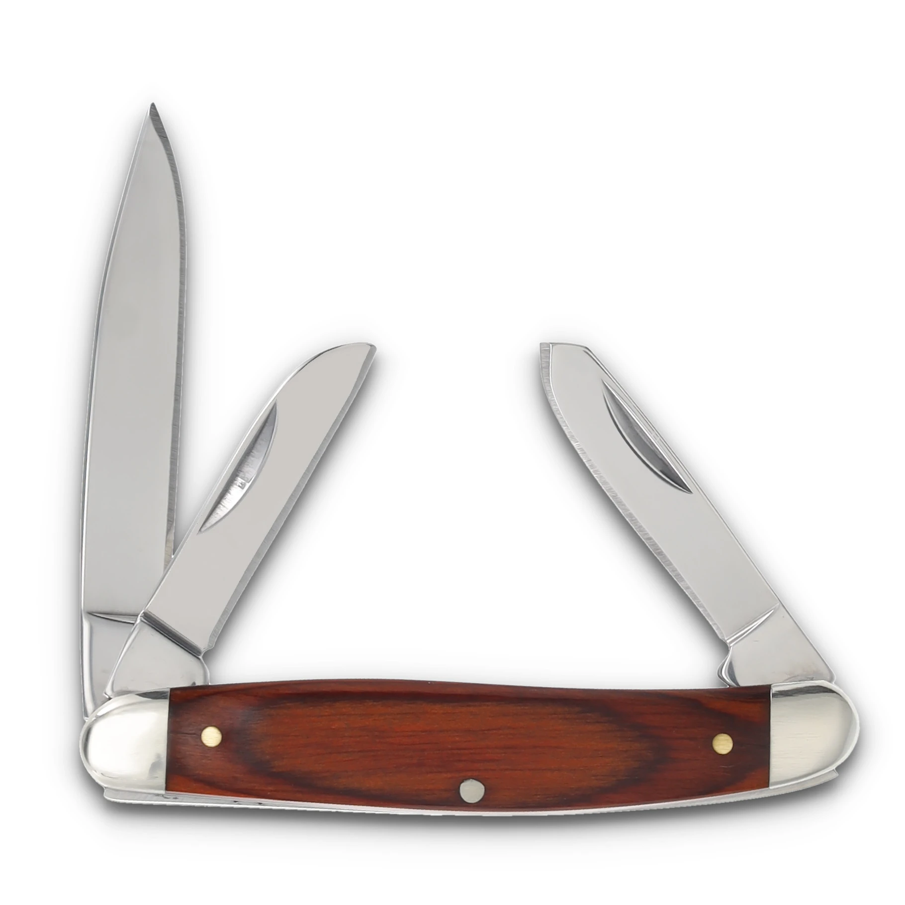 Bear & Son Midsize Stockman Folding Knife 3.25in Plain Rosewood BR218R View 2