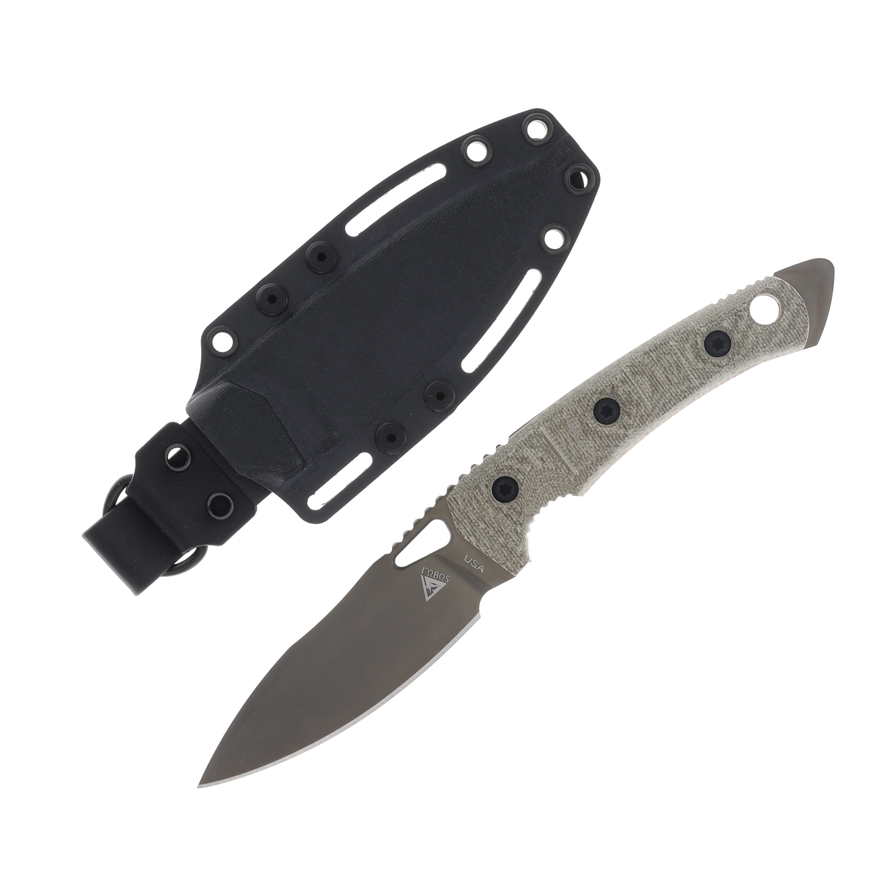 Fobos Cacula Fixed Blade OD Green/Orange FOB059 View 1