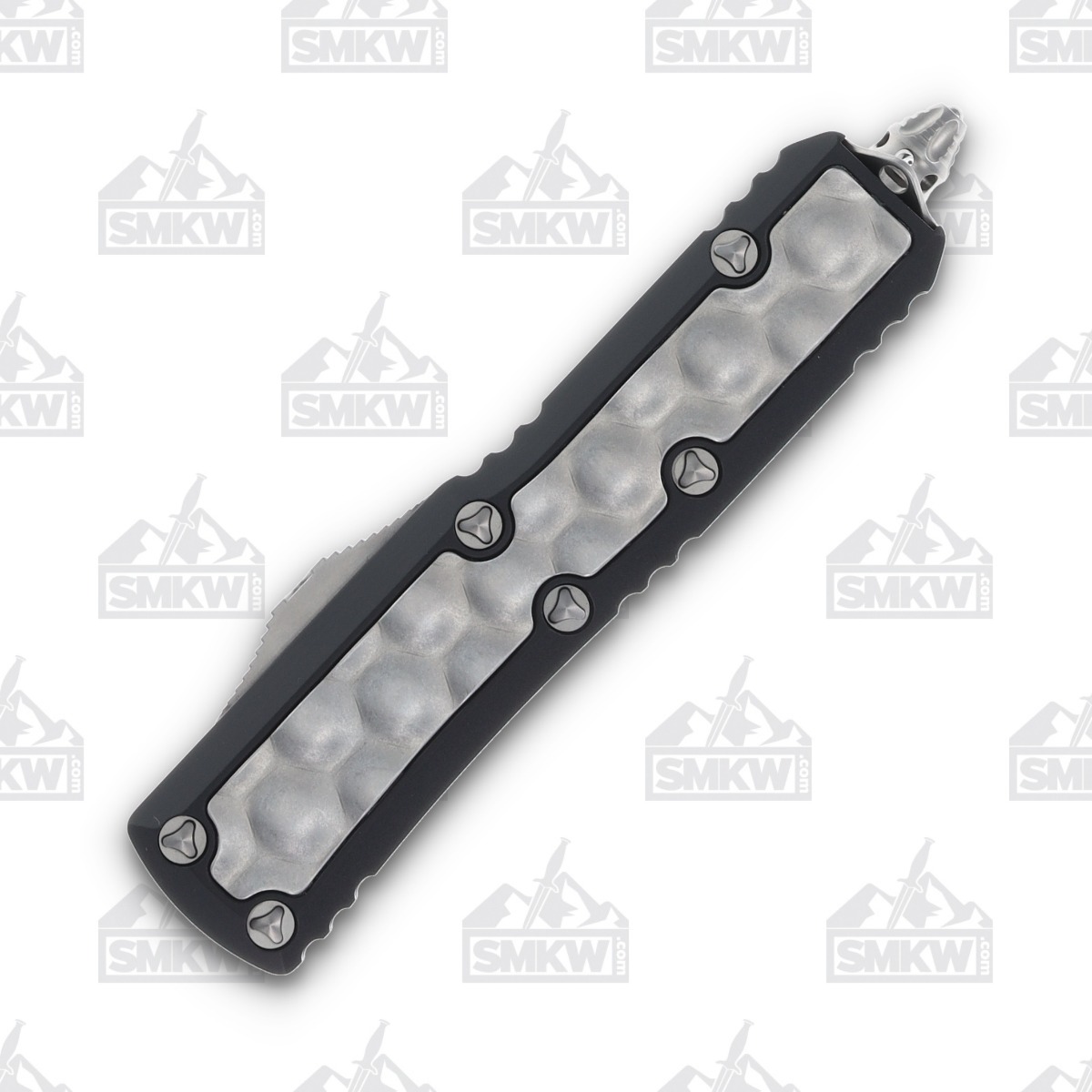Microtech Daytona OTF Auto Signature Series Bubble Inlay Stonewashed DE Dagger Blade AUMT12610BIS View 3