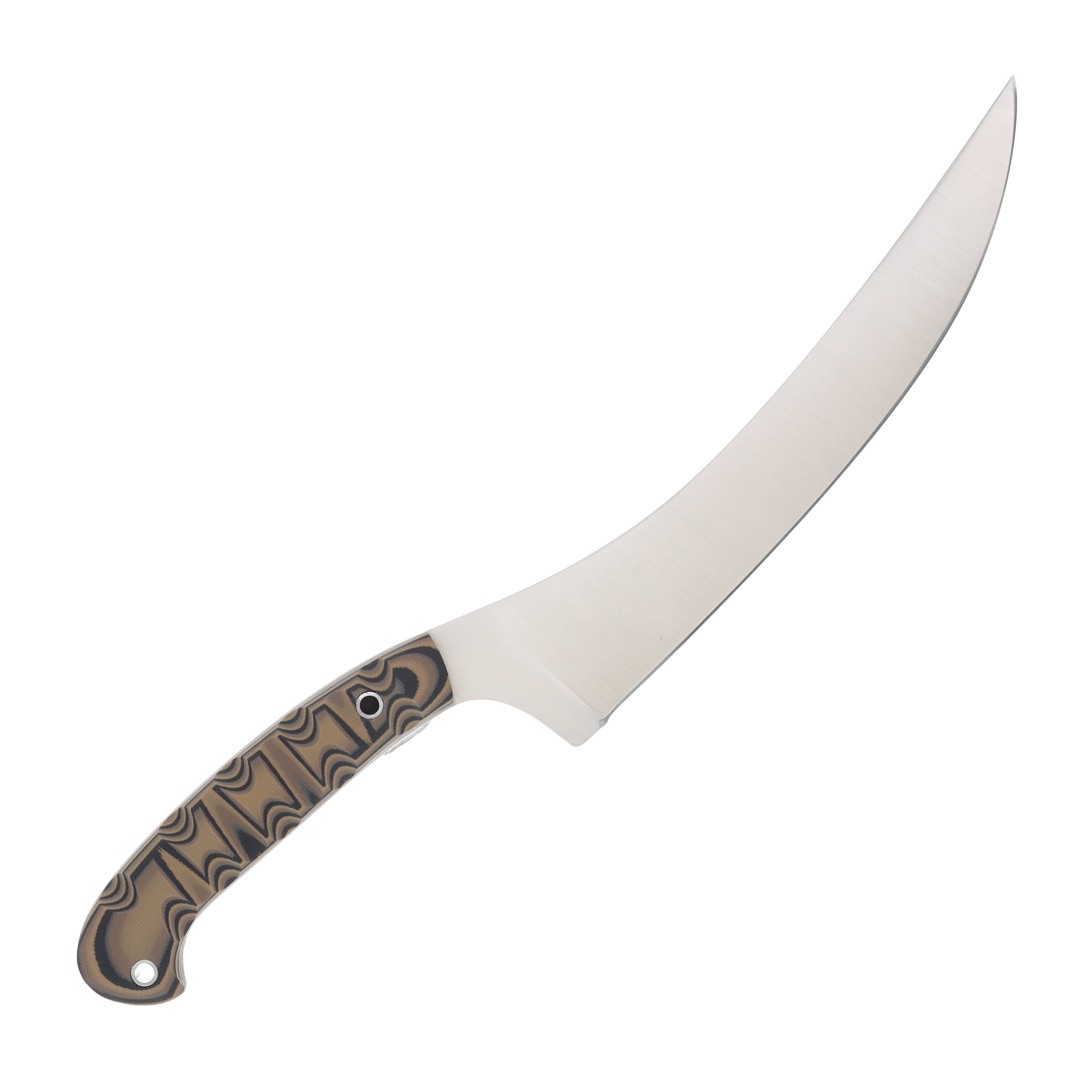 Bordertown Blades G-10 Fillet Knife Coyote OD Black 7.5in Plain Fillet SQ3135586 View 2