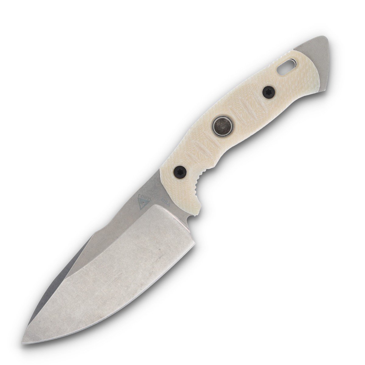 Fobos Alaris 3v Fixed Blade Ivory/Black Stonewash FOB044 View 1