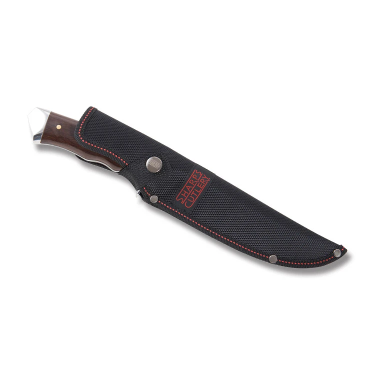 Frost Sharps Cutlery 12in Walnut Wood Fixed Blade Bowie Hunter FRSHP016 View 2