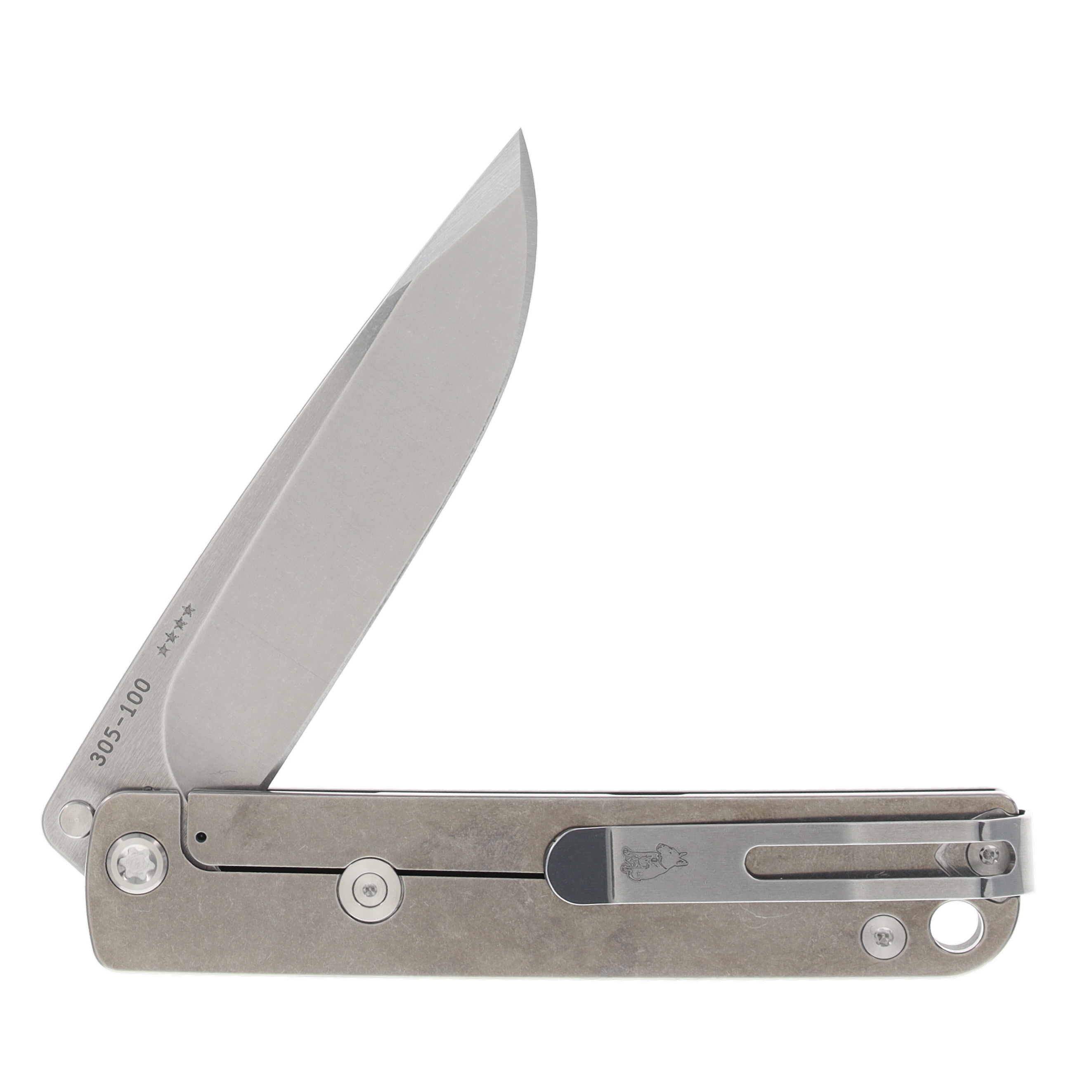 Medford M-48 Framelock Folding Knife Tumbled S45VN (Black, Standard Hardware) MK2124TQ-42TM-TSCS-Q4 View 2
