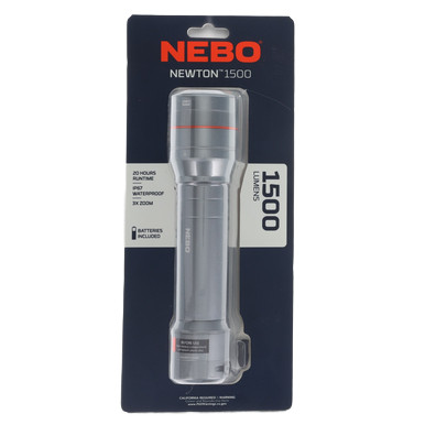 NEBO Newton 1500 Flashlight Gray 1500 Lumens 4 Settings View 13