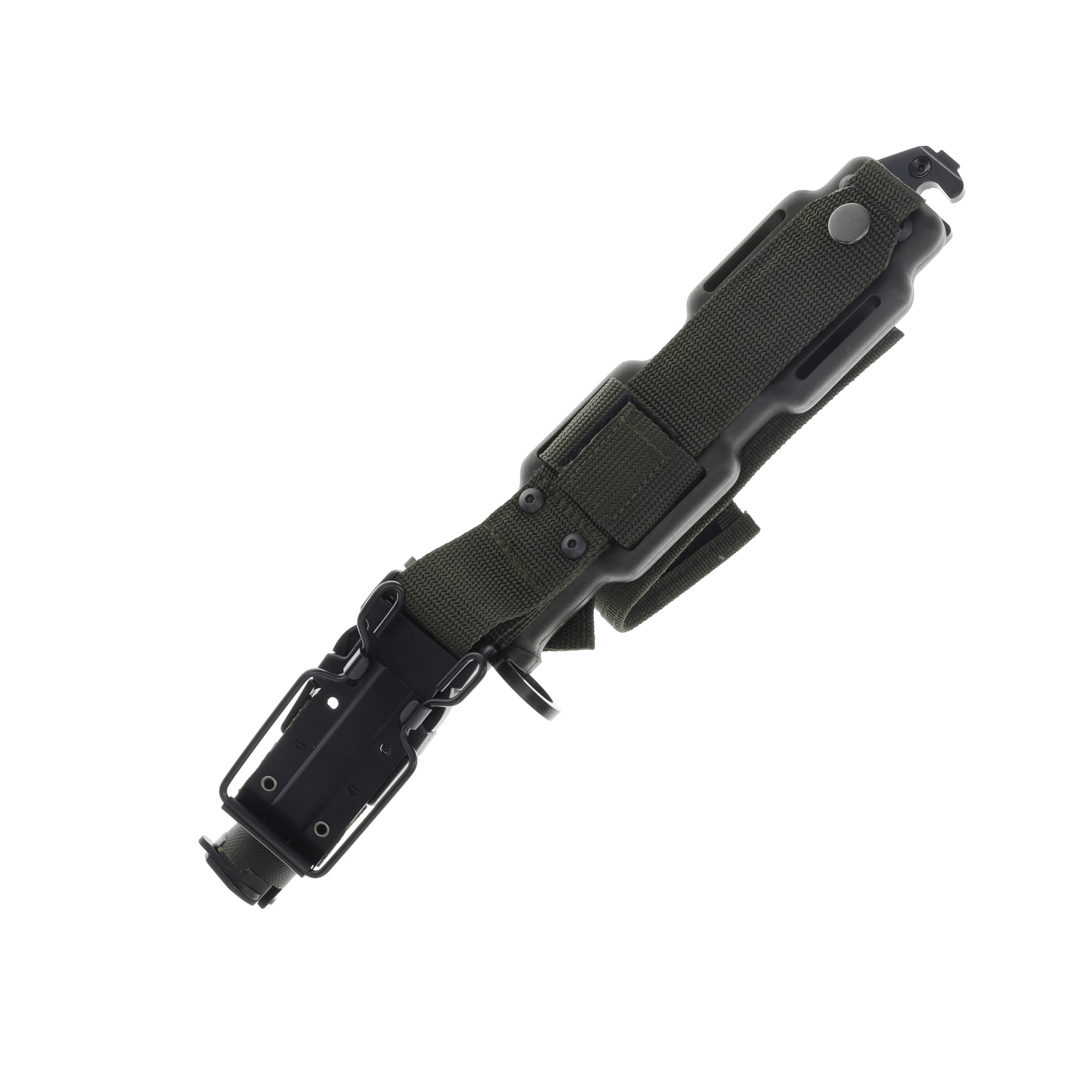 Smith and Wesson M9 Bayonet Bowie OD Green 7.8in Sawback Blade SW3G View 3