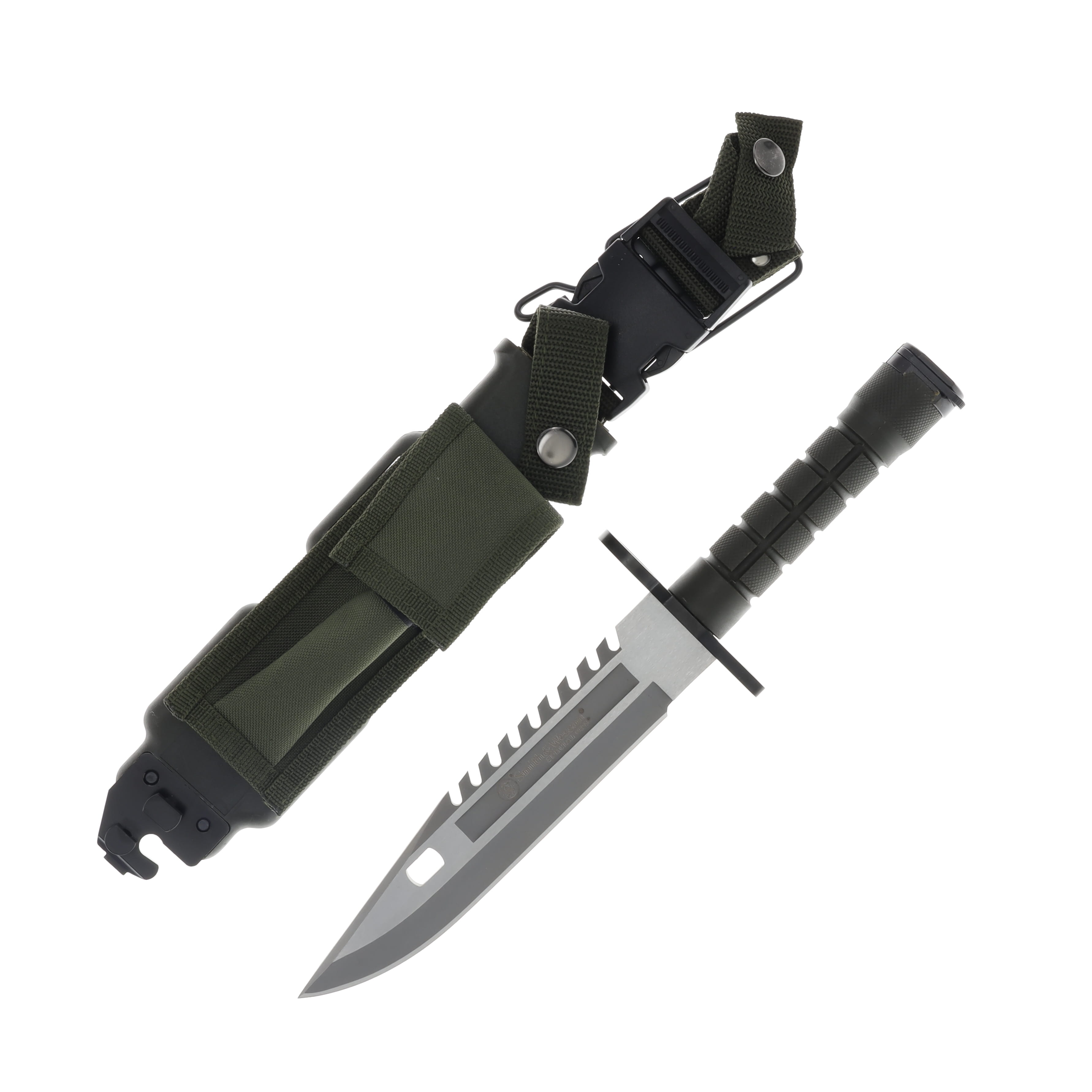 Smith and Wesson M9 Bayonet Bowie OD Green 7.8in Sawback Blade SW3G View 1