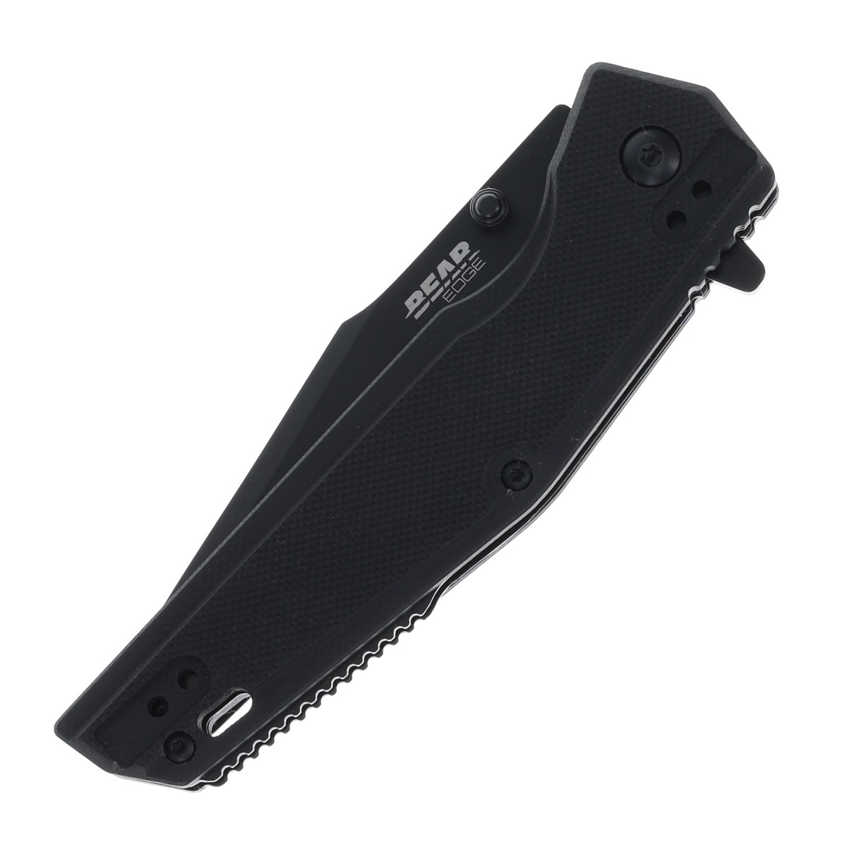 Bear Edge Sideliner Spring-Assisted Folding Knife (4.5", Black G-10) BR61534 View 5