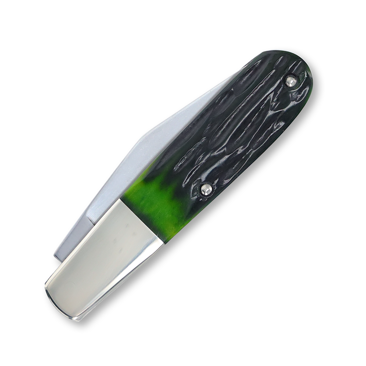 Bear & Son Hunter Green Stag Bone Barlow Folding Knife View 4