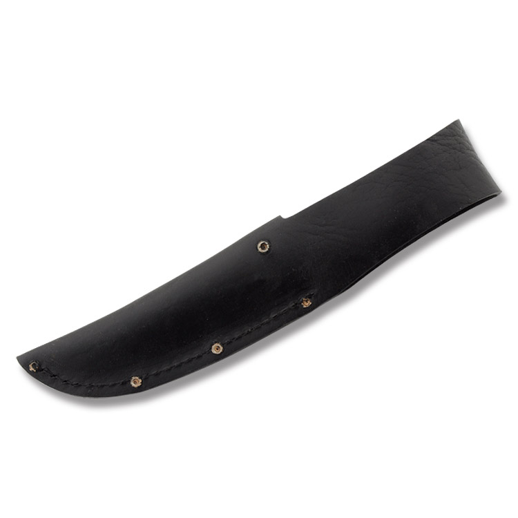 Black Leather Basketweave 5 Inch Straight Knife Belt Sheath SH208 View 2