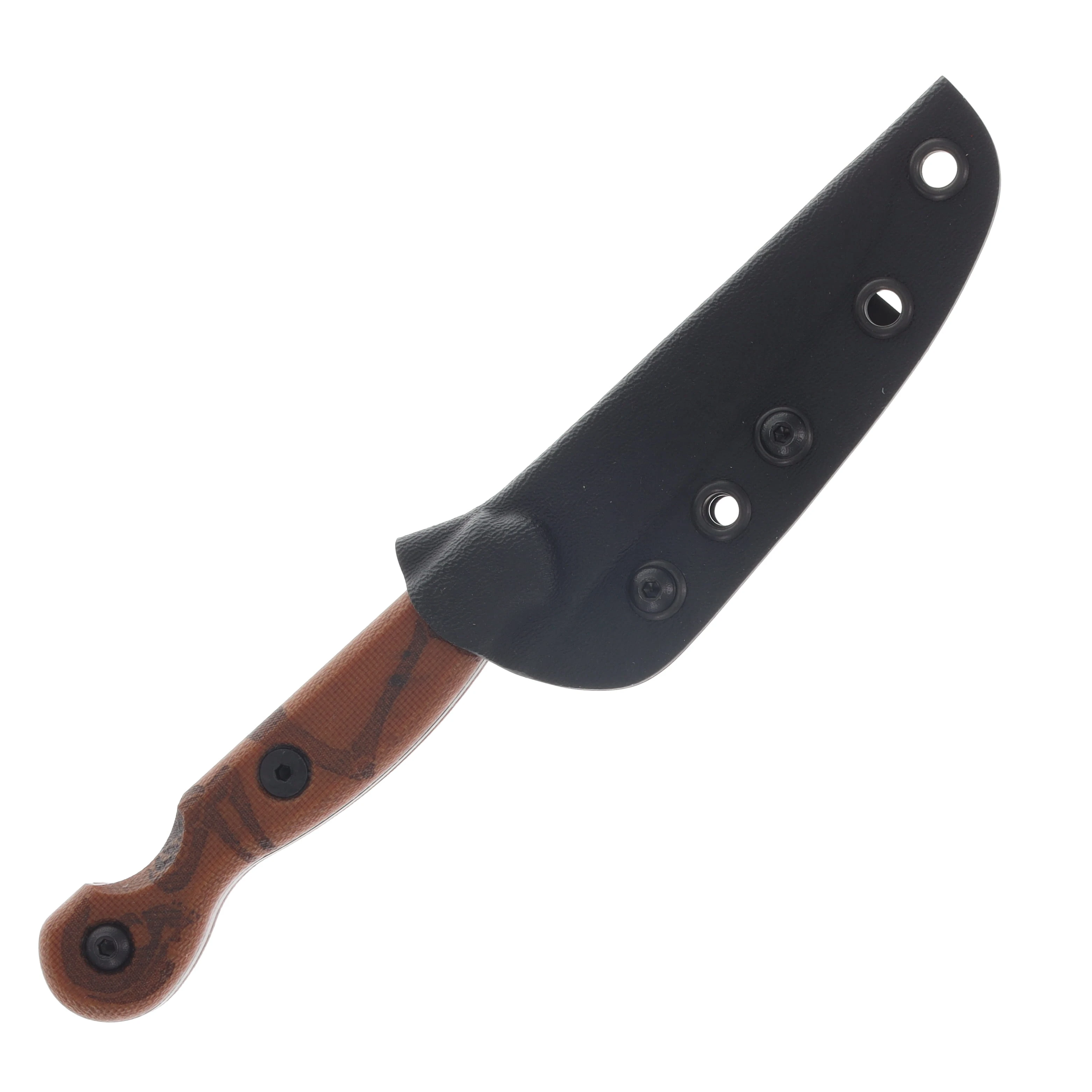 TOPS El Pionero Fixed Knife Tan 3.38in Plain Tumble Trailing Point TPELPO01 View 3