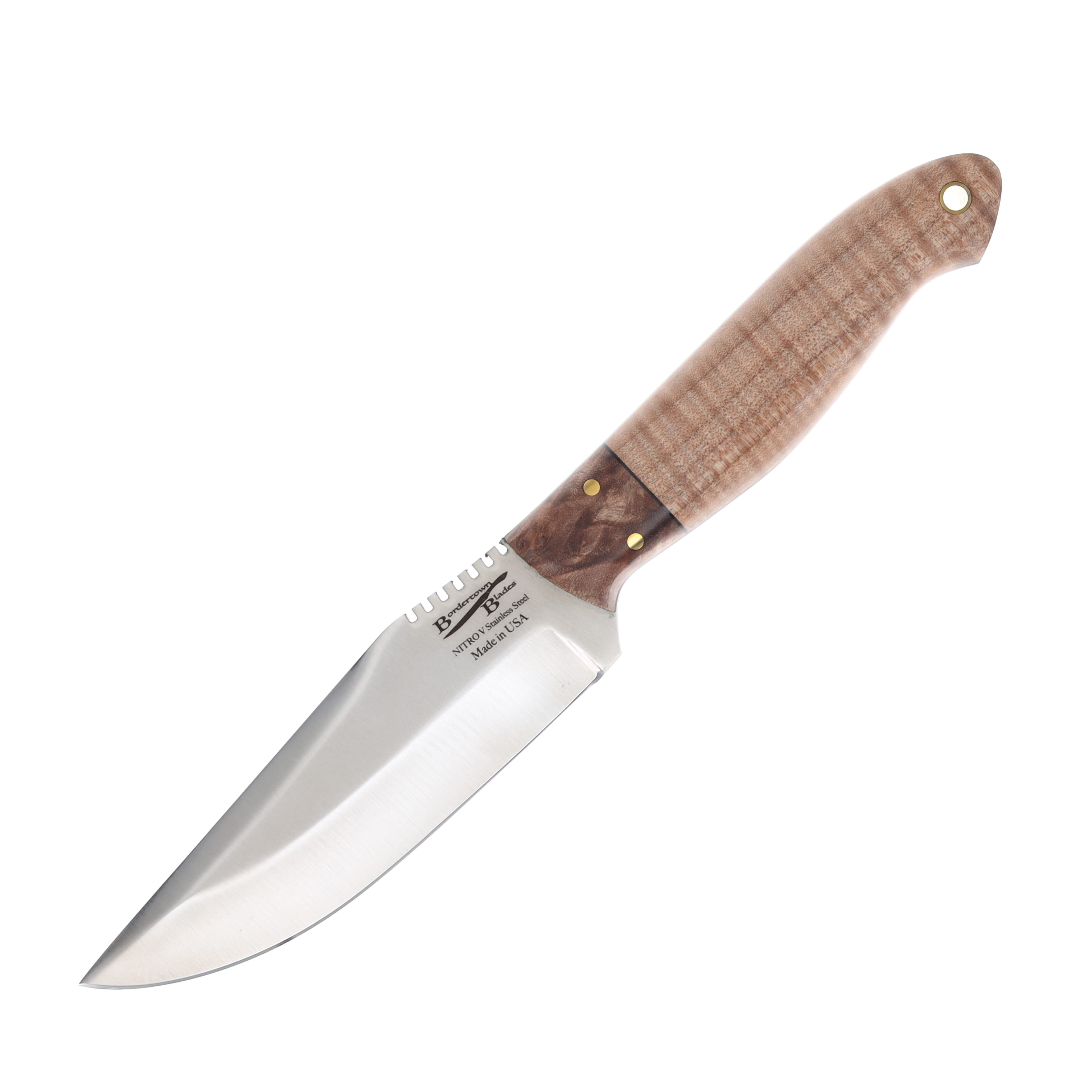 Bordertown Blades E Bullard Fixed Blade Knife 4.75in Nitro V Clip Point SQ8558173 View 1