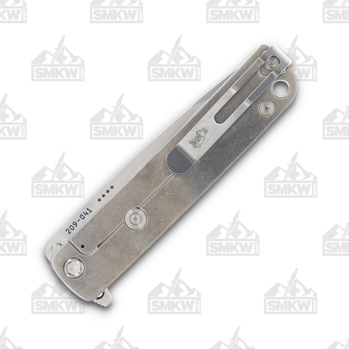 Medford M-48 Folding Knife 3.9in Tumbled Drop Point PVD Hardware/Clip MK2124TQ-42TM-TPCP-Q4 View 6