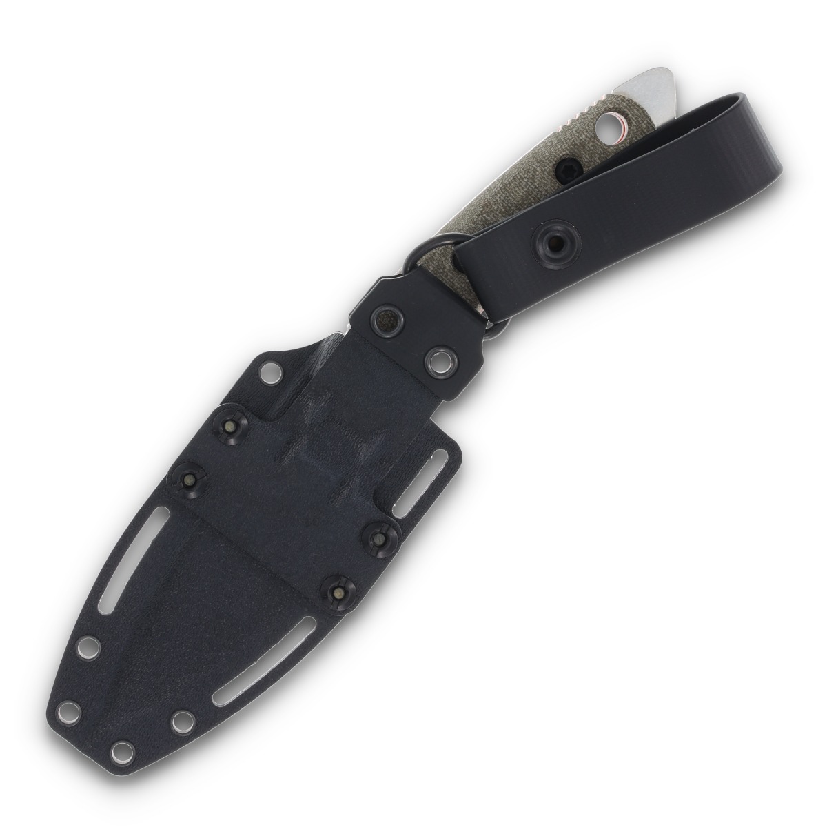 Fobos Knives Cacula Fixed Blade OD Green Canvas Micrata 4.25 Drop Point FOB050 View 7