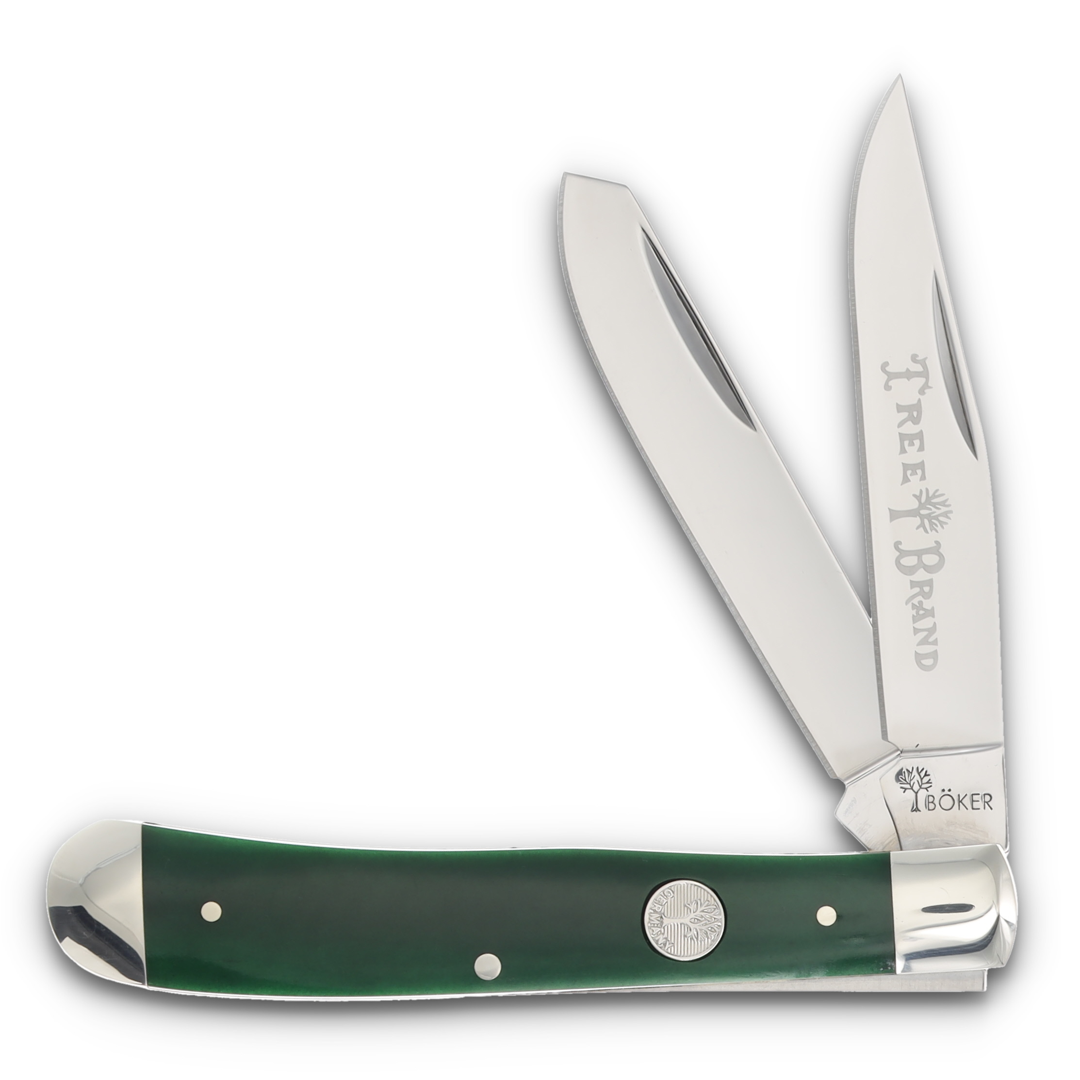 Boker Trapper Folding Knife Traditional Series 2.0 Smooth Green Bone BK110829 View 1