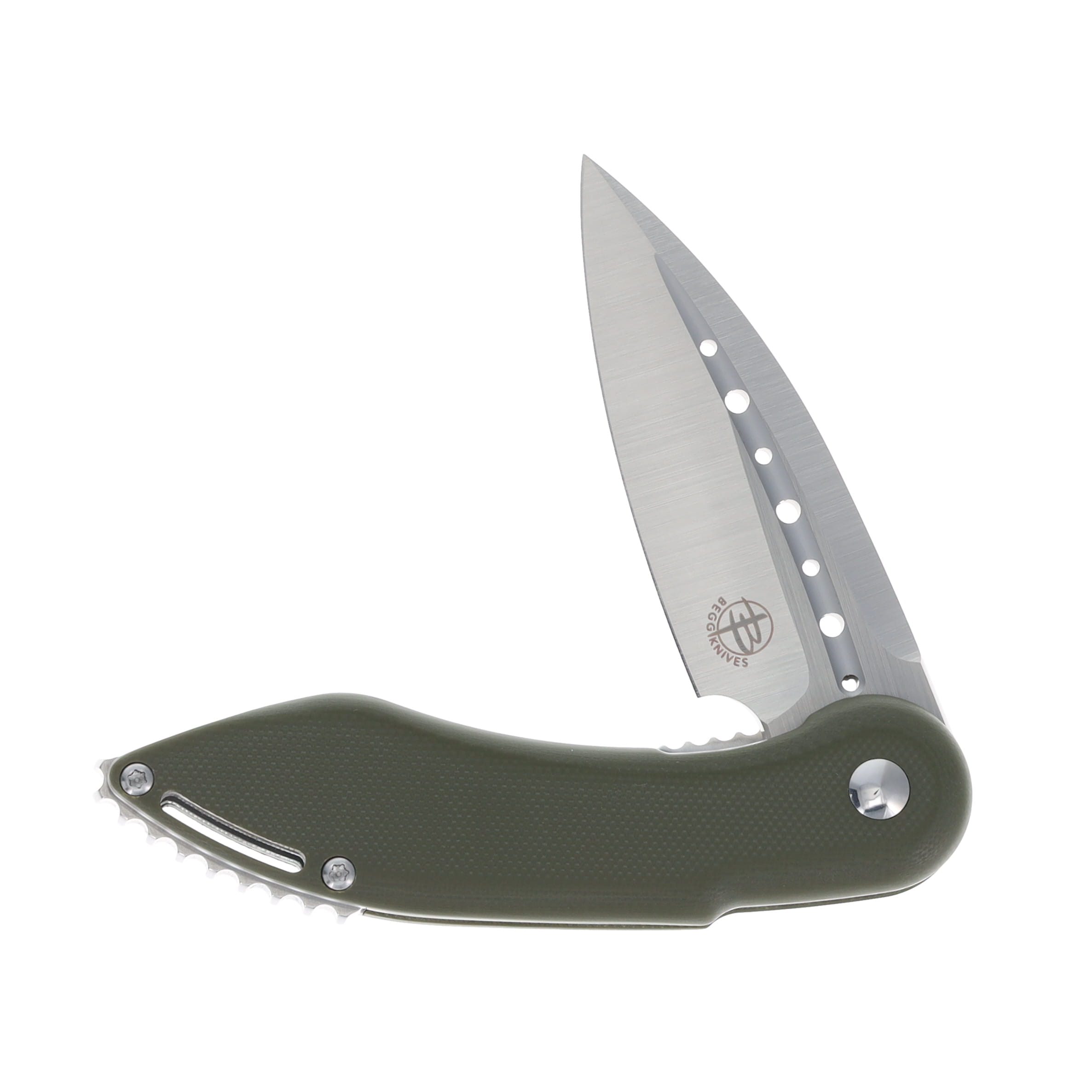 Begg Knives Mini Glimpse Linerlock Folding Knife OD BG006 View 3