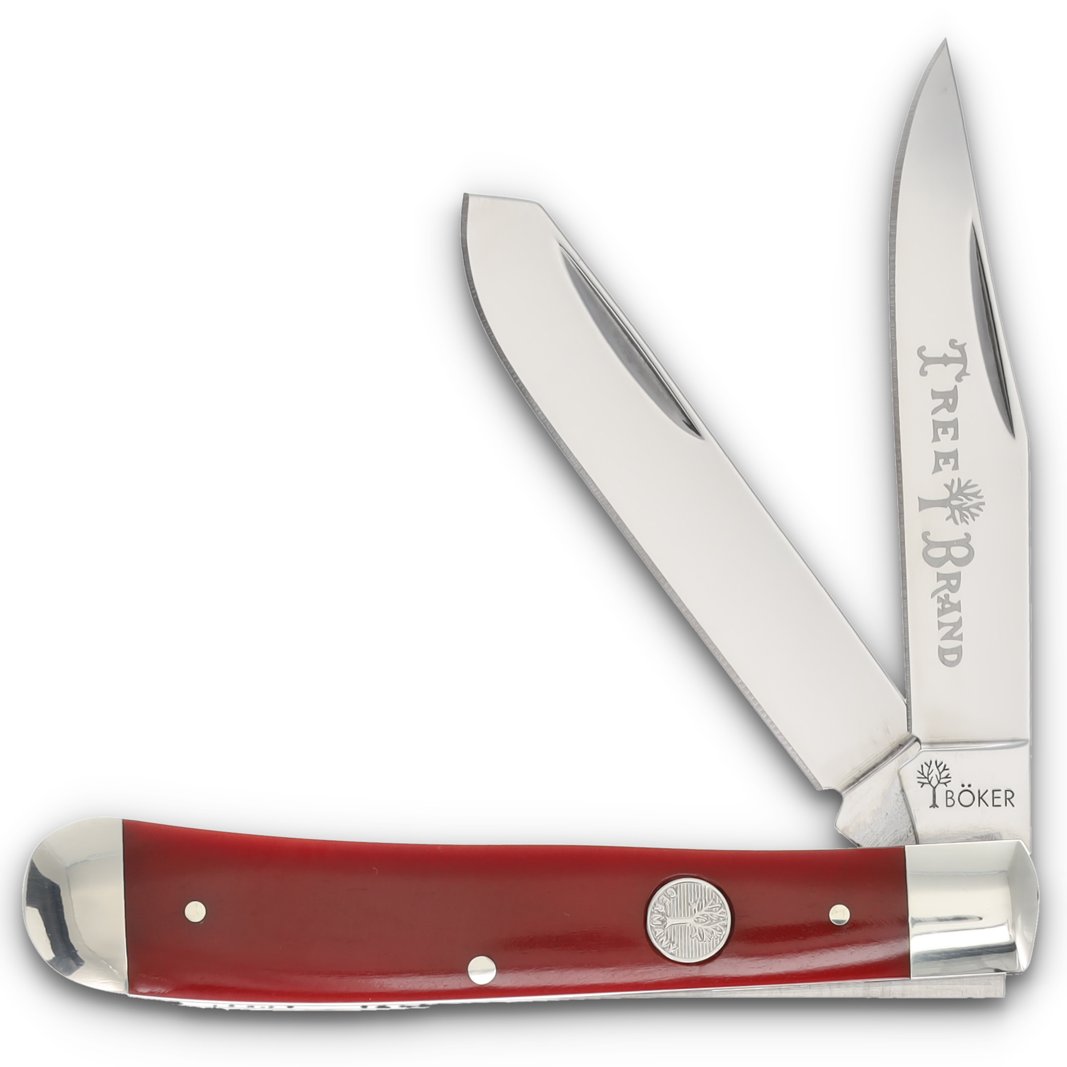 Boker Traditional Series 2.0 Red Smooth Bone Trapper Folding Knife BK110830 View 1