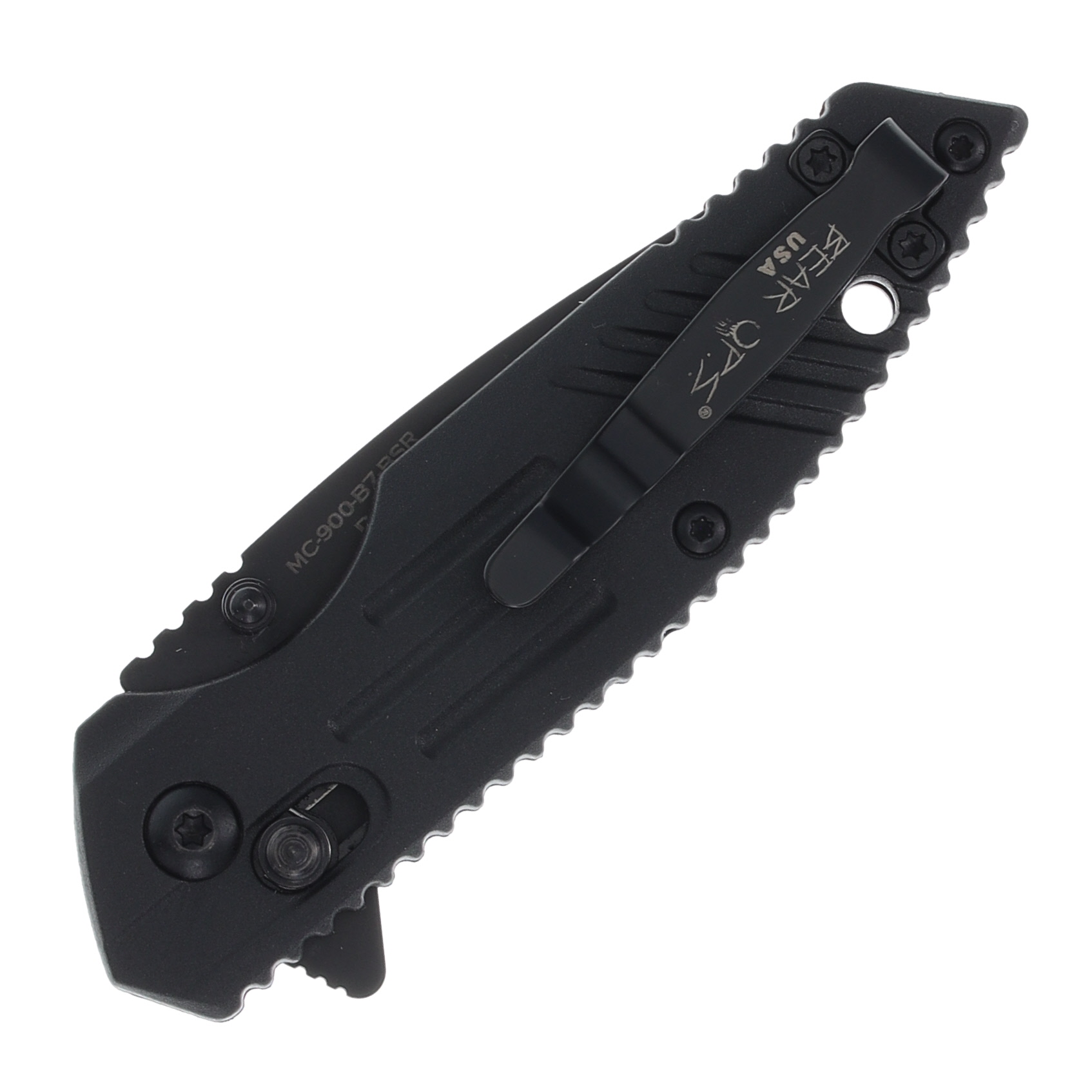 Bear & Son Bear OPS Rancor IX 2.25 Inch Serrated Black Drop Point BRMC-900-B7-BSR View 2