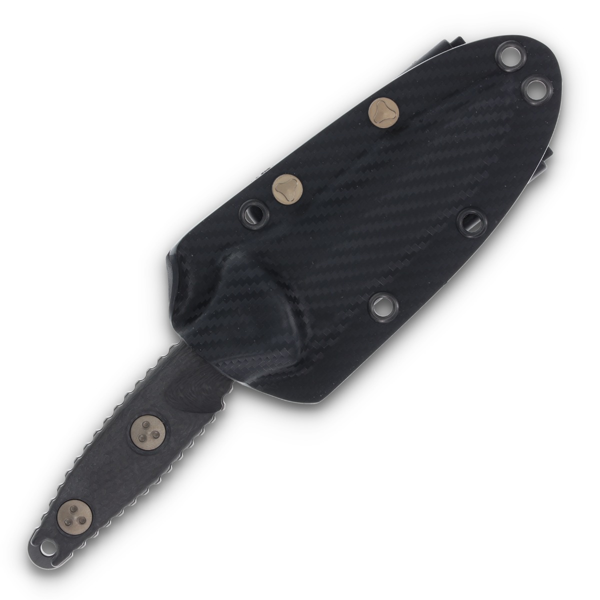 Microtech SOCOM Alpha Mini Signature Series Fixed Blade Knife (S/E Black DLC | Carbon Fiber) MT113M1DLCCFS View 6