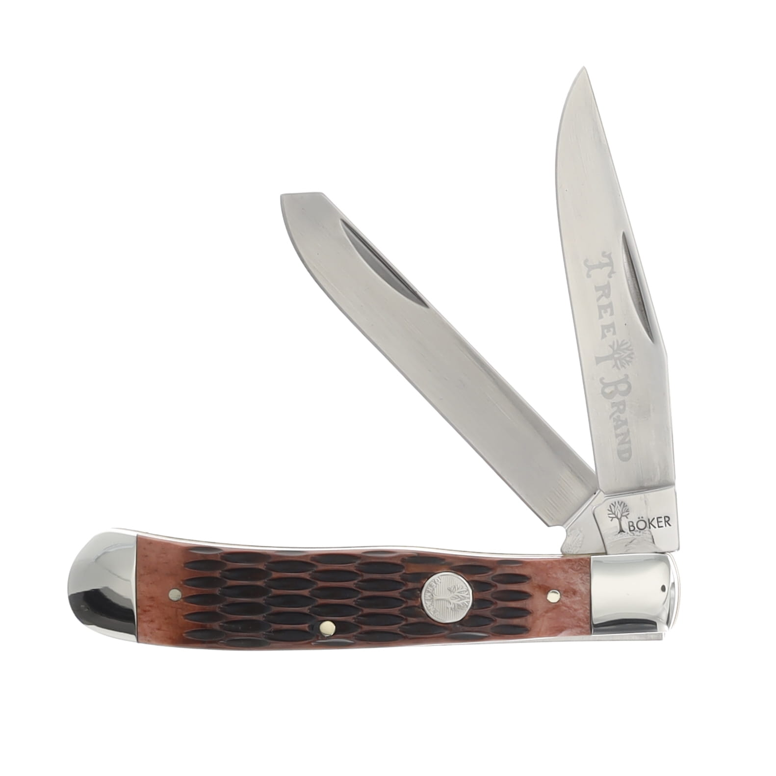 Boker Traditional Series 2.0 Trapper Jigged Brown Bone BK110812 View 1