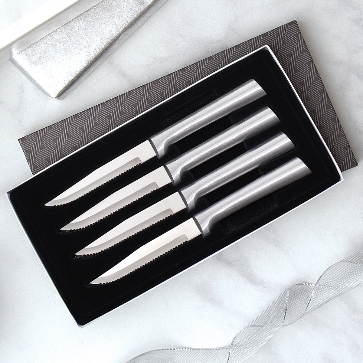 Rada Kitchen Knives Steak Knife Gift Set Serrated Aluminum S4S View 4