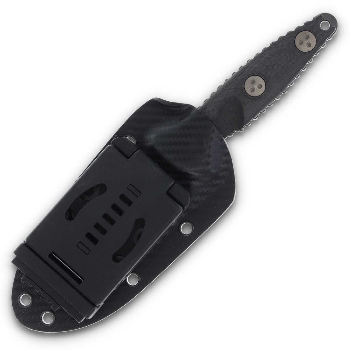 Microtech Signature Series Socom Alpha Mini Fixed Blade Carbon Fiber 3.72in DLC Tanto MT114M1DLCCFS View 7