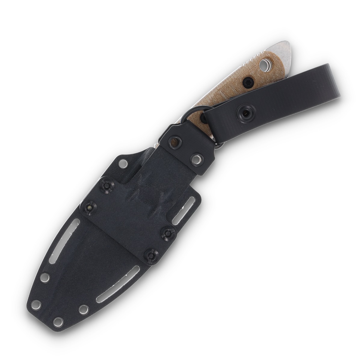 Fobos Knives Cacula Fixed Blade Natural Canvas Micrata 4.25 Drop Point FOB054 View 7