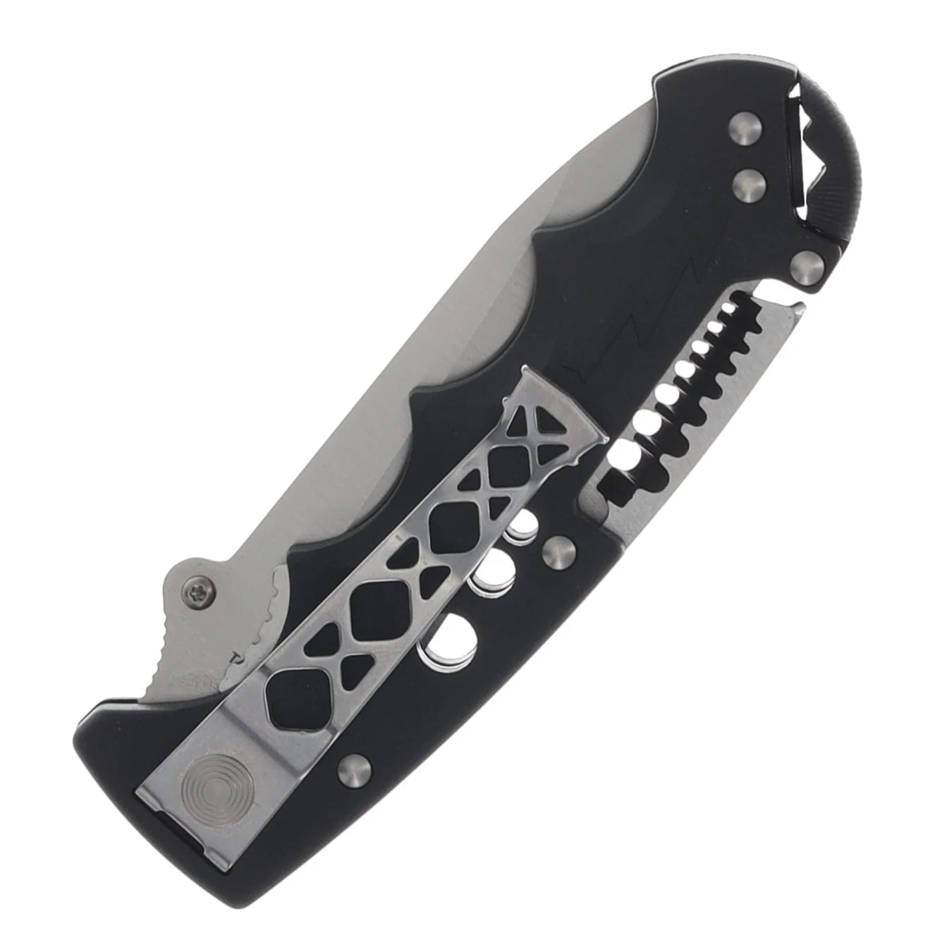 SOG Kilowatt Folding Knife Black GRN Handle 3.4in AUS-8 Clip Point Blade SOGEL01 View 6