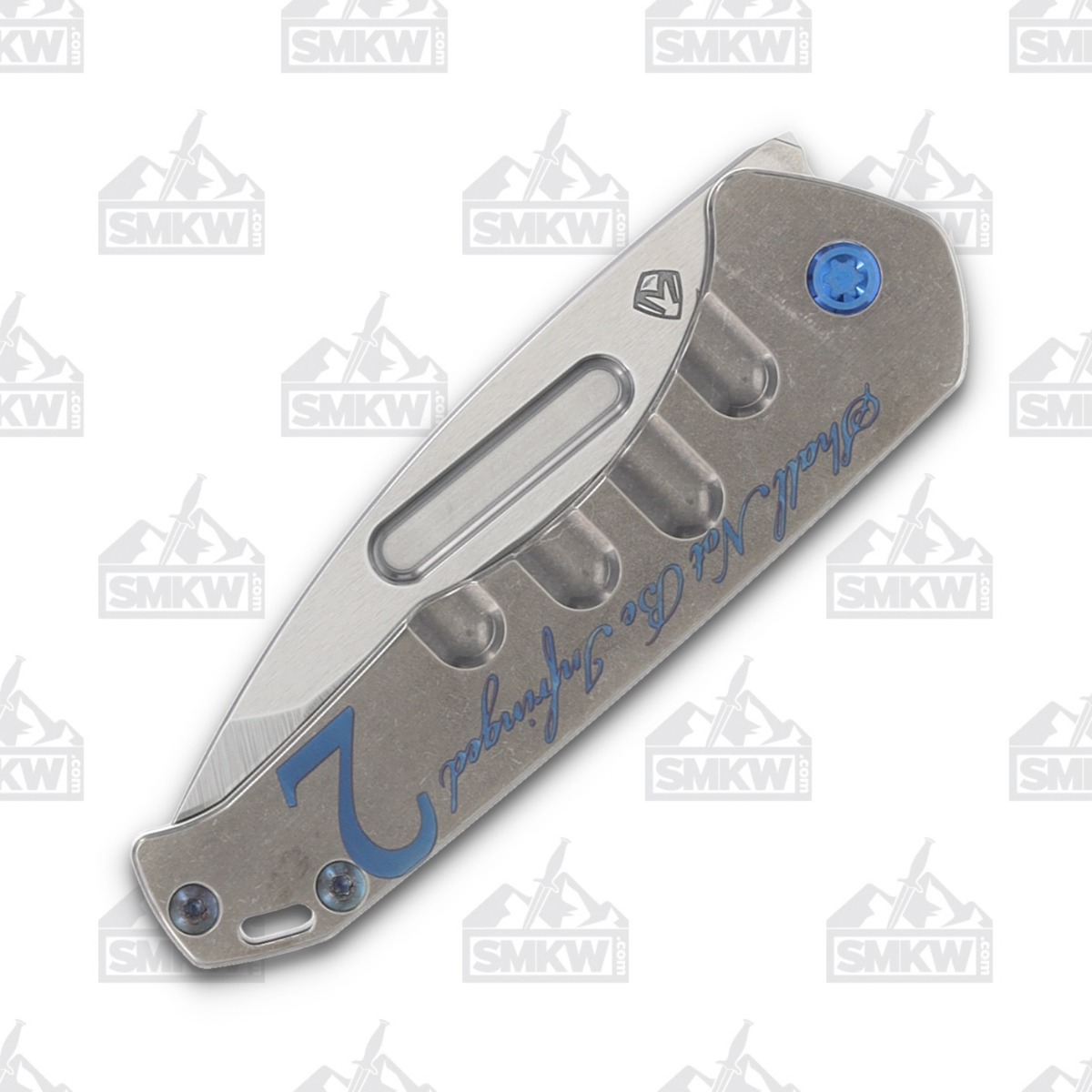 Medford Praetorian Slim 3.25in Tanto Blade Second Amendment Blue MK2084TT-01TM-T2C2-Q4 View 5