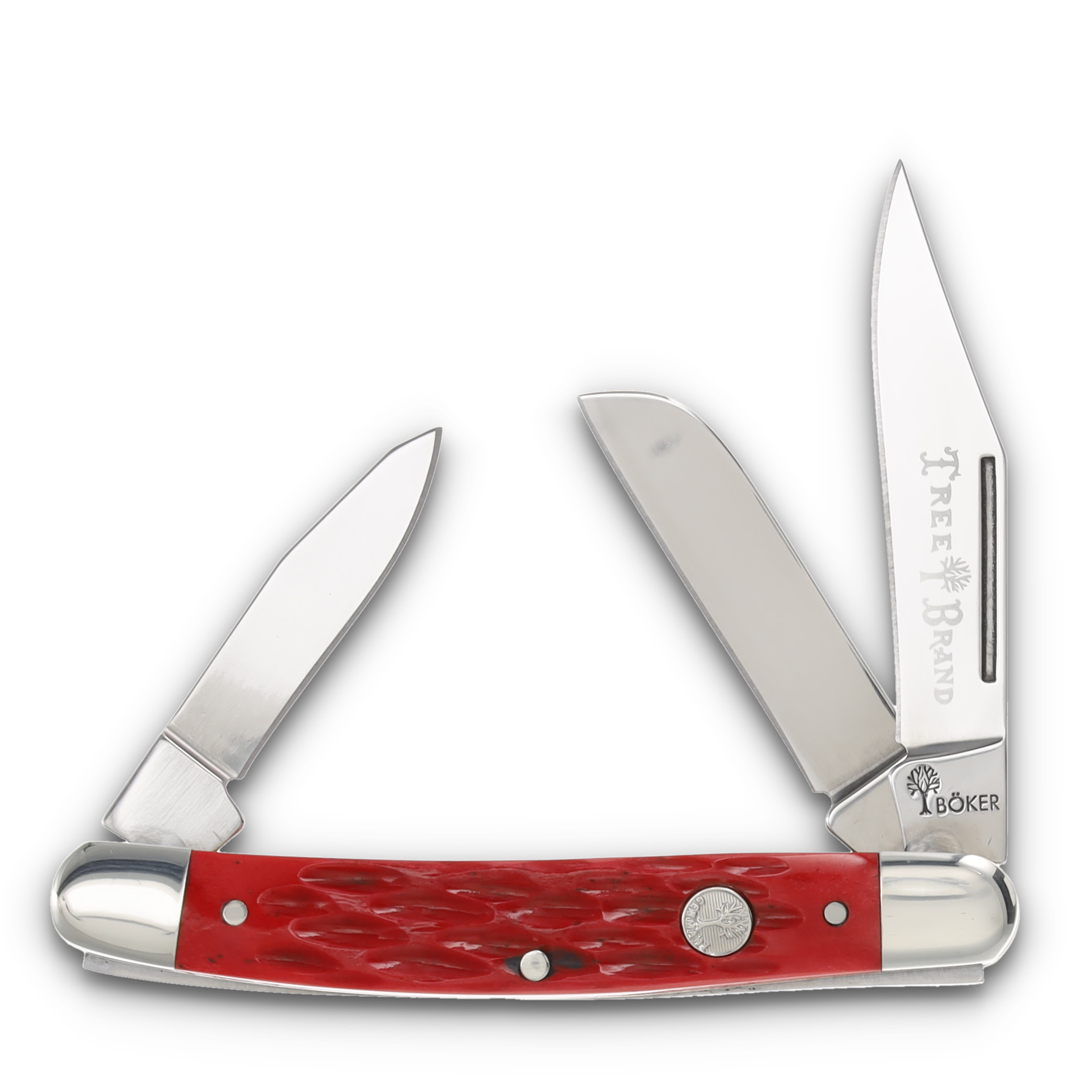 Boker Medium Stockman Folding Knife Traditional Series 2.0 Jigged Red Bone BK110855 View 1