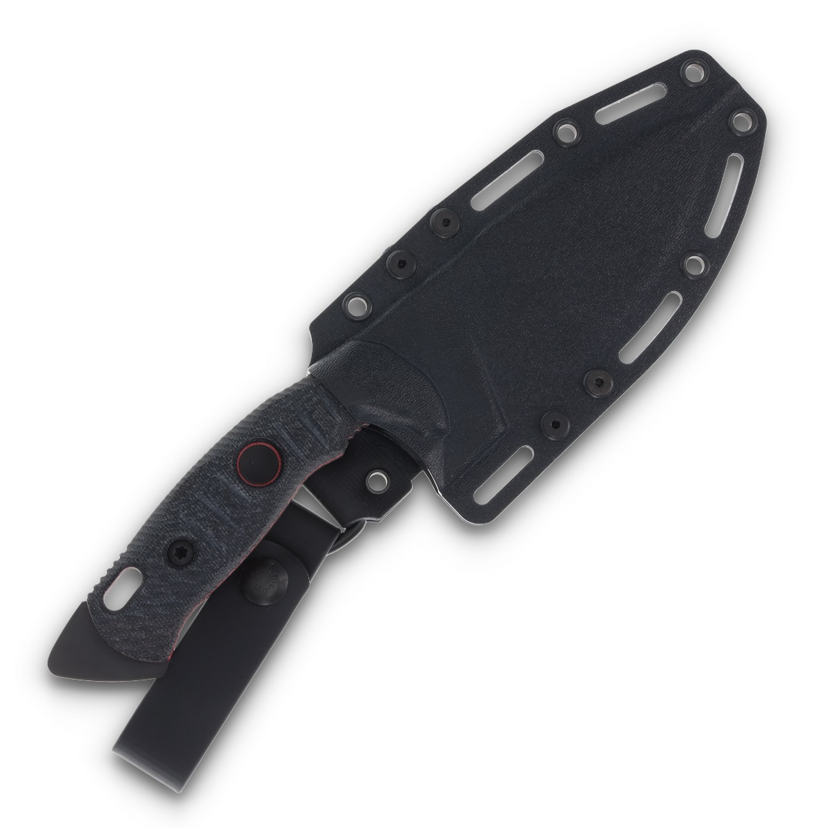 Fobos Alaris Fixed Blade Micarta Black-Red 4.92 In CPM 3V Tool Steel PVD Drop Point FOB035 View 7