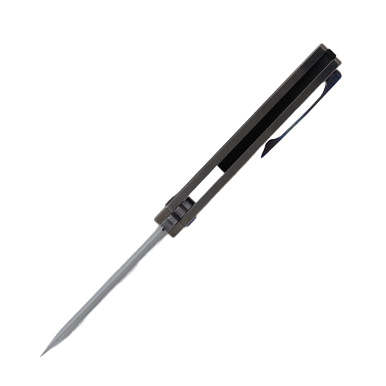 Medford Nosferatu Flipper 3.5in Tumbled Spear Point Blade Flamed View 3