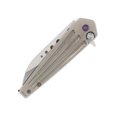 Medford Nosferatu Flipper 3.5in Tumbled Spear Point Blade Flamed View 7