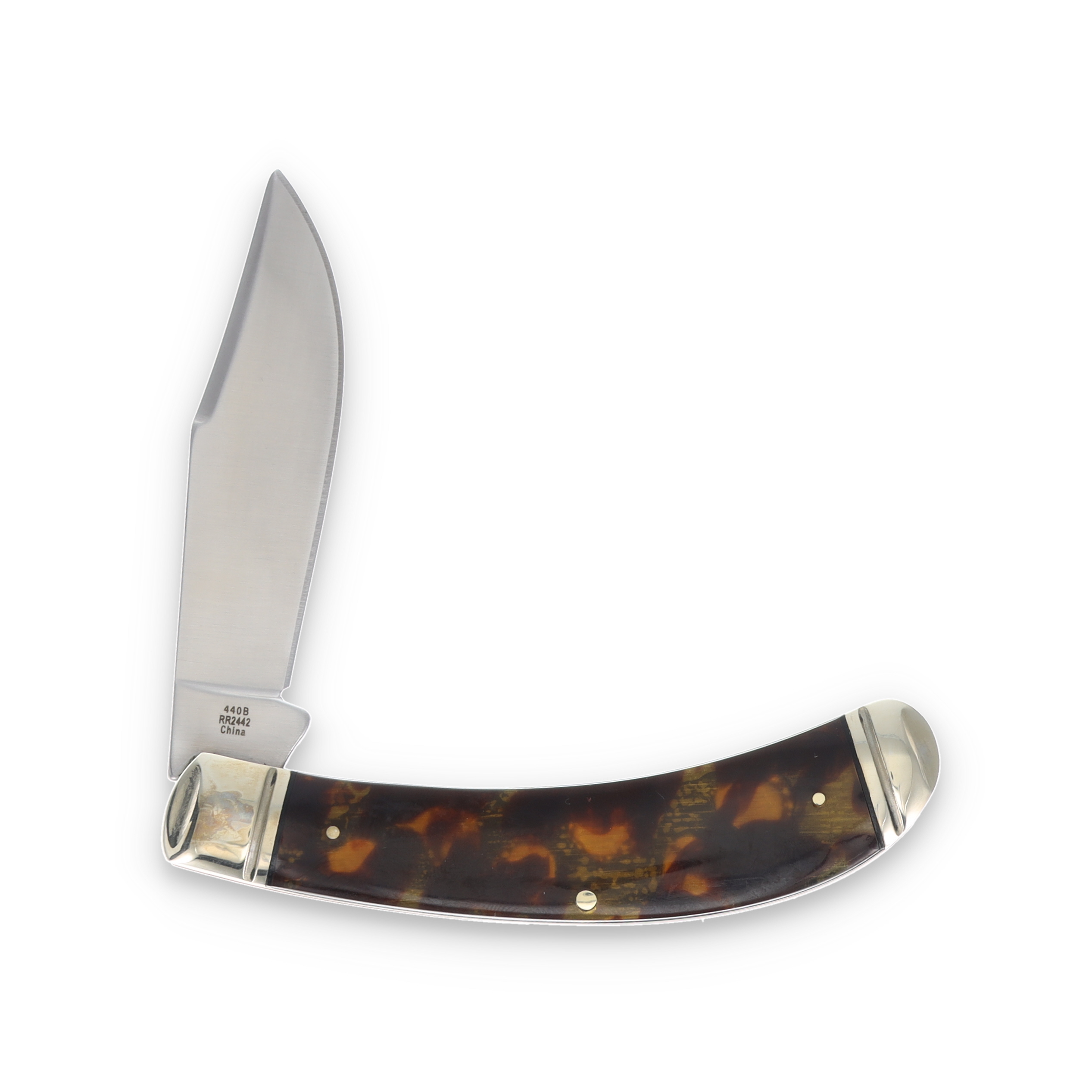 Rough Ryder Imitation Tortoise Shell Bow Trapper Folding Knife RR2442 View 2